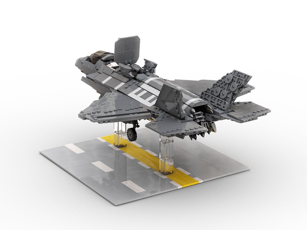F-35B Fighter Jet Buildarmy Brick Model Kit with Detailed Interior