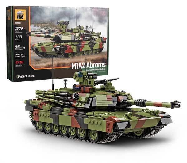Buildarmy Abrams M1A2 Main Battle Tank LEGO Compatible with box