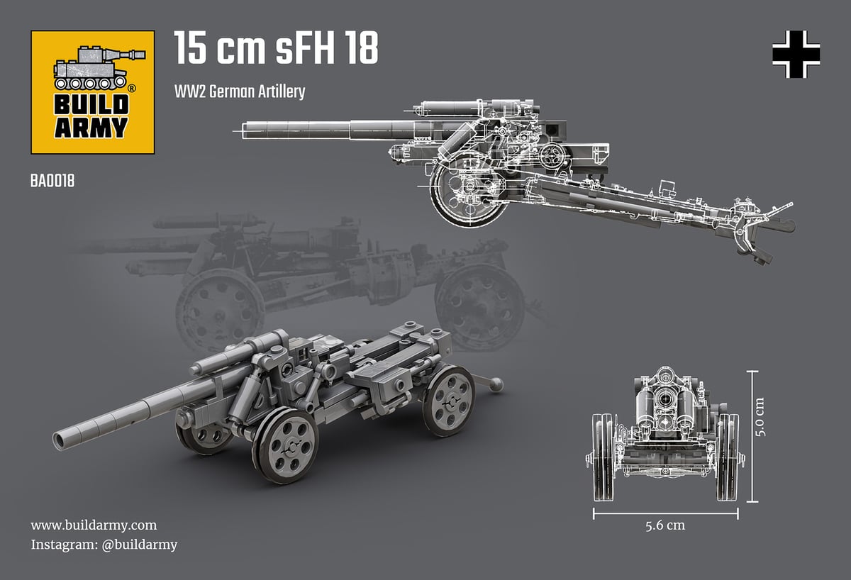 GUNZE 15cm sFH18 HOWITZER 1/35スケール German 15cm SFH 18 Artillery V3 Buildarmy scale Model Kits