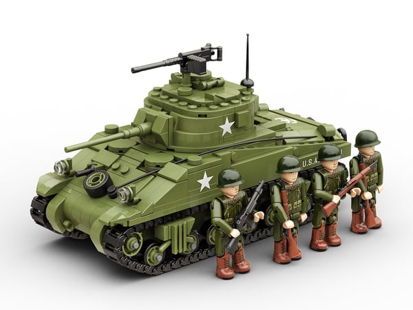 WW2 King Tiger +One Panzer Crew Midfigure -