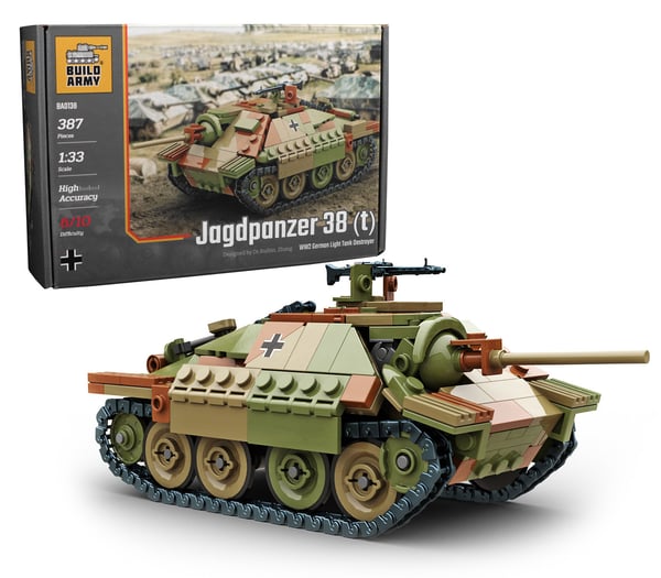 WW2 Jagdpanzer 38(t) Hetzer German light tank destroyer V2 gift set