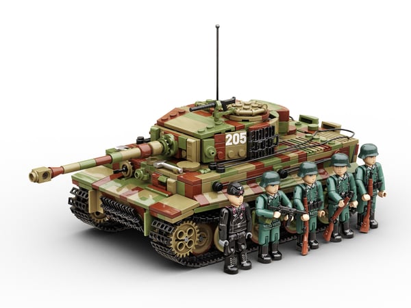 Tiger 1 E Late Camo Version +One Panzer Crew Midfigure