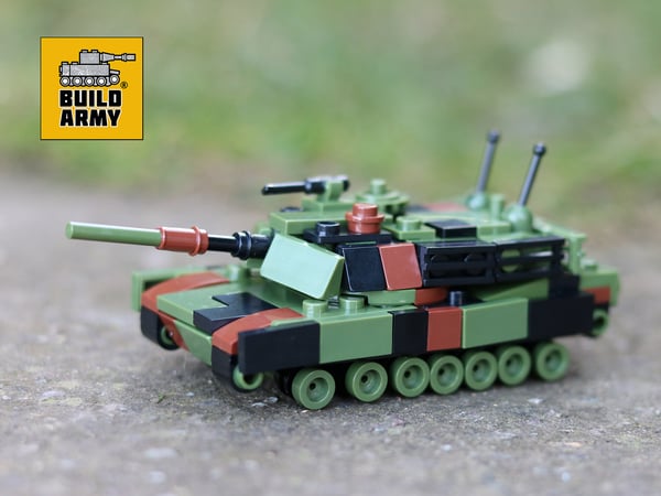 Buildarmy Micro Abrams Tank Camouflage, LEGO Compatible