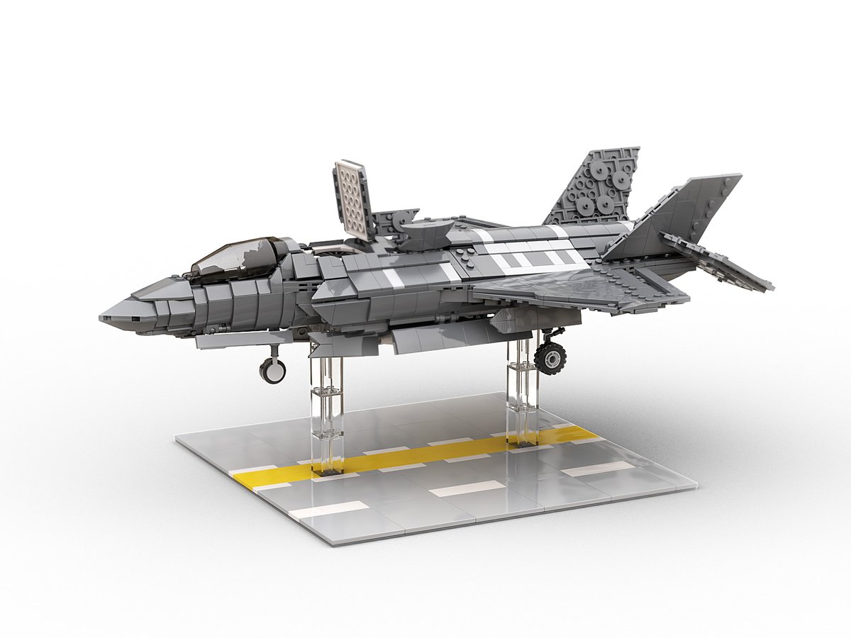 F-35B Fighter Jet Buildarmy Brick Model Kit with Detailed Interior