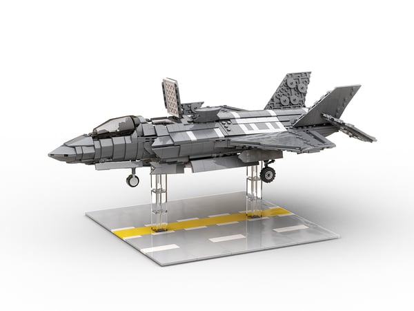 F-35B Fighter Jet LEGO Compatible Brick Model Kit from Buildarmy