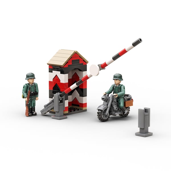 WW2 German Sentry Box and Road Block Checkpoint