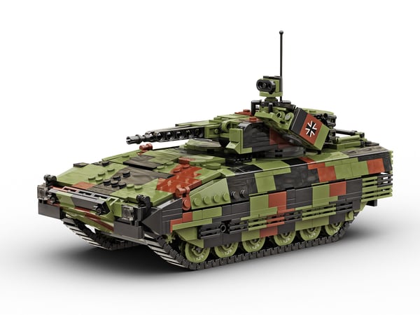 Schützenpanzer (SPz) Puma armoured infantry fighting vehicle (AIFV), LEGO compatible brick model kit from Buildarmy