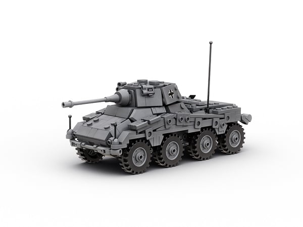 Puma WW2 German Armoured wheeled vehicle Sd.Kfz. 234/2 LEGO Compatible Model Tank from Buildarmy