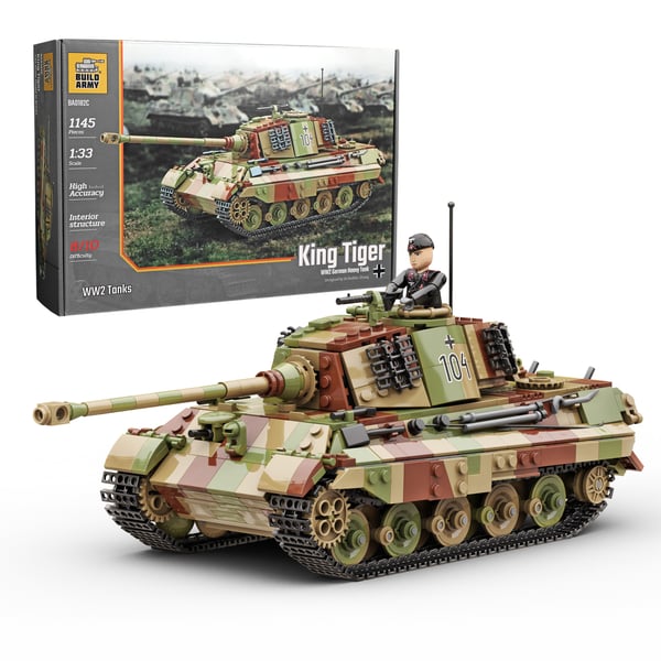 WW2 King Tiger +One Panzer Crew Midfigure