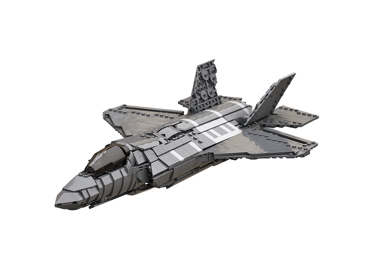 F-35B Fighter Jet Buildarmy Brick Model Kit with Detailed Interior