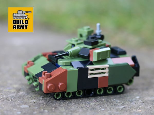 Bradley IFV Camouflage Micro Modern Tank Model from Buildarmy, LEGO Compatible