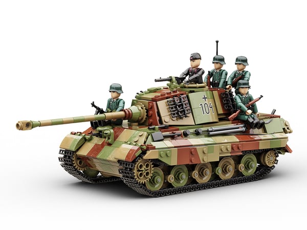 WW2 King Tiger +One Panzer Crew Midfigure
