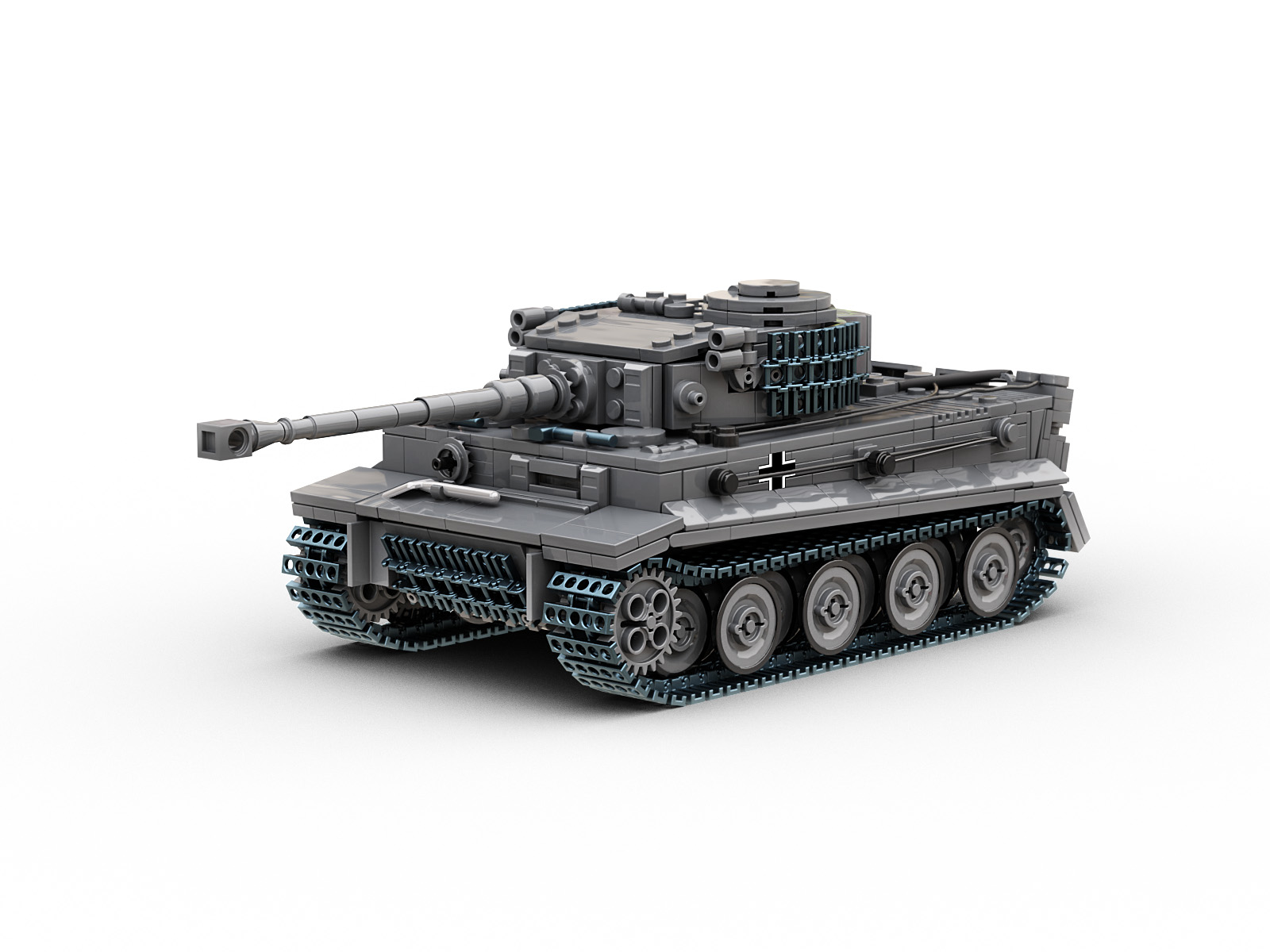 Buildarmy Lego Compatible Tiger 1 tank 1:33 Kit With Full Interior