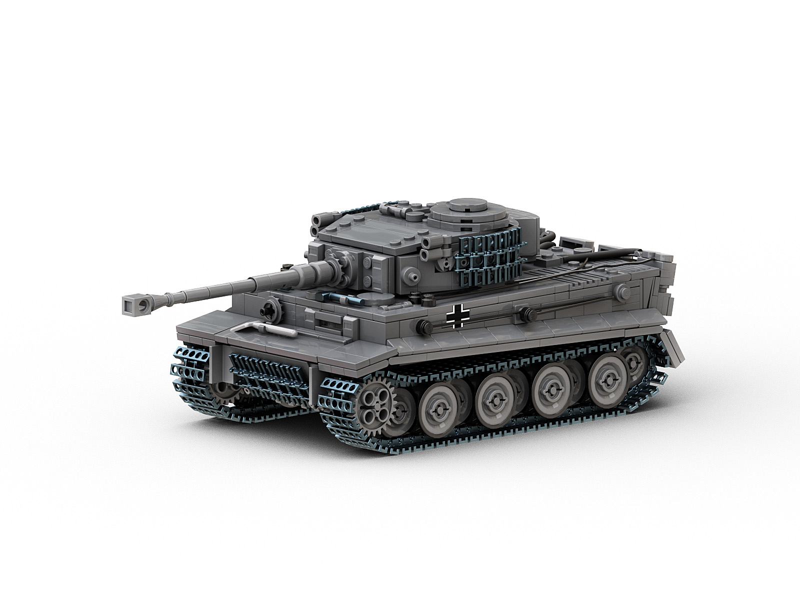Lego Compatible Tiger 1 tank Kit With Full Interior