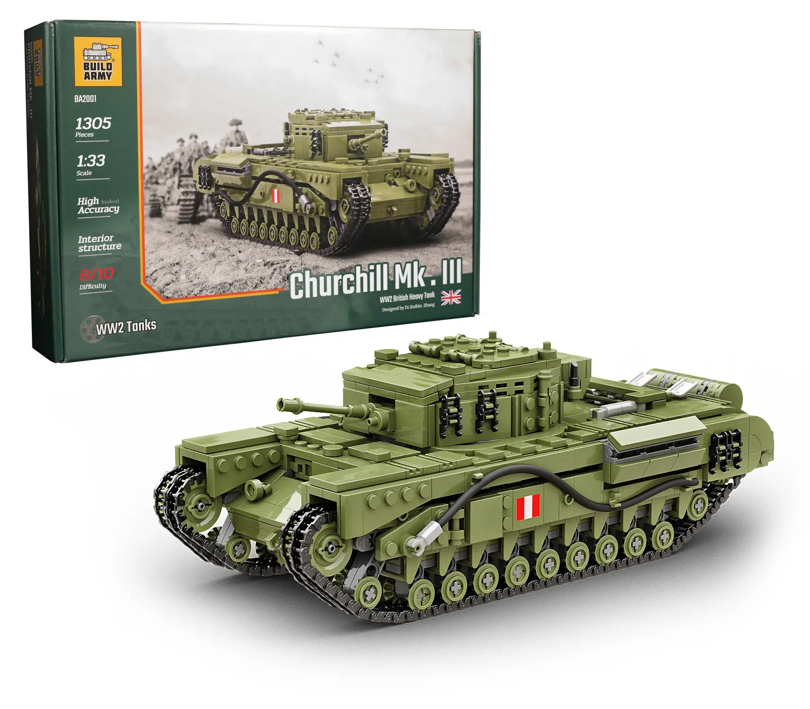 Char Churchill British Army Hollande 1944 - Maquette Corgi Classics 1/50 Avec Figurines, Neuve