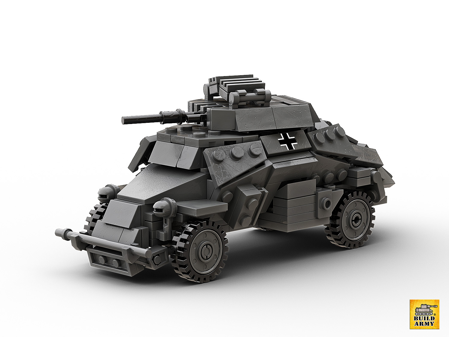 Buildarmy ww2 sd.kfz.222 leichter Panzerspähwagen Construction Building Kit Spielzeug 