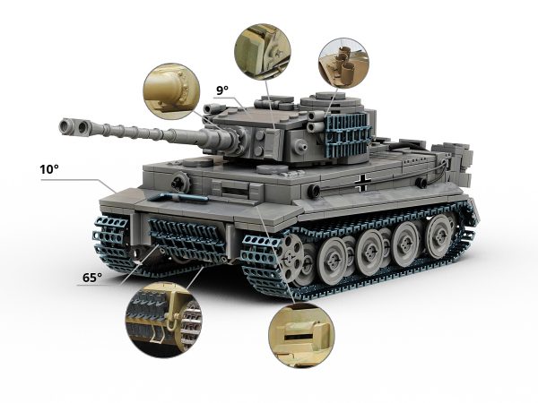 WW2 MOC German Tiger Tank US USSR Custom Set by Buildarmy® Bricks Instruction