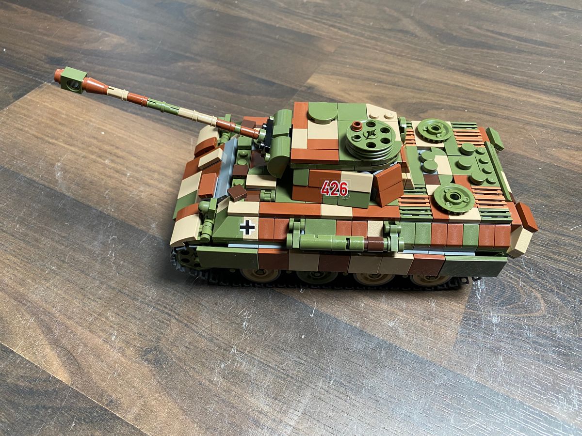 WW2 Panther Ausf D tank Camouflage Patterns Brick Set