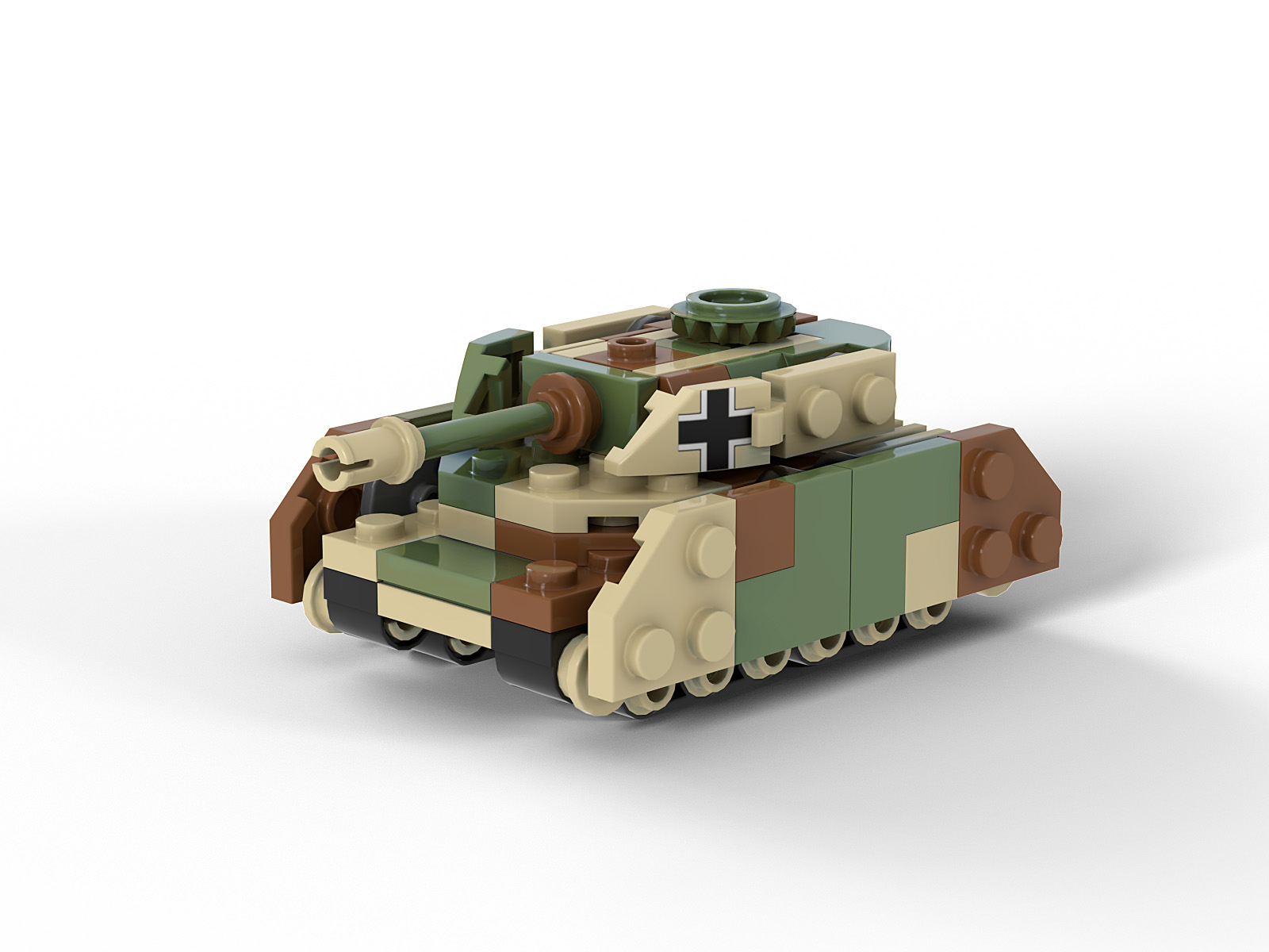 Micro Panzer IV tank in camo 
