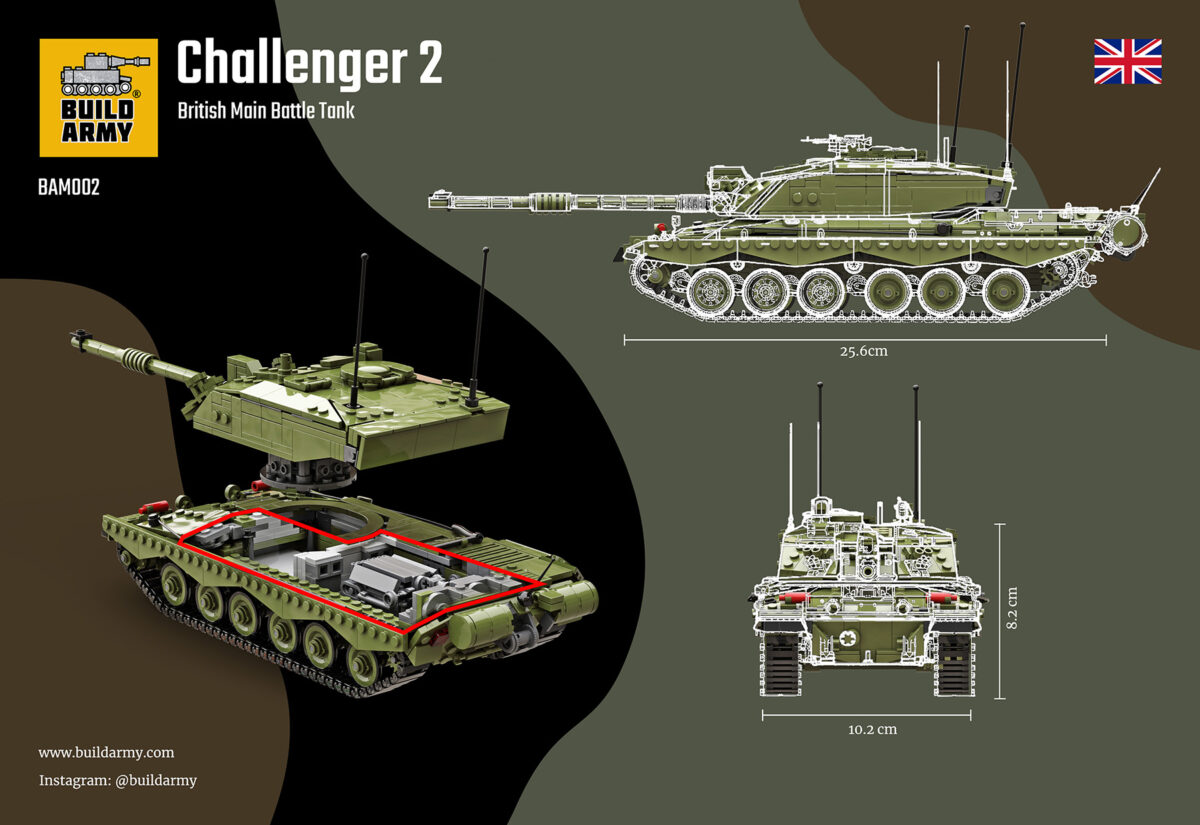 British Challenger 2 Main Battle Tank LEGO Compatible - Image 3