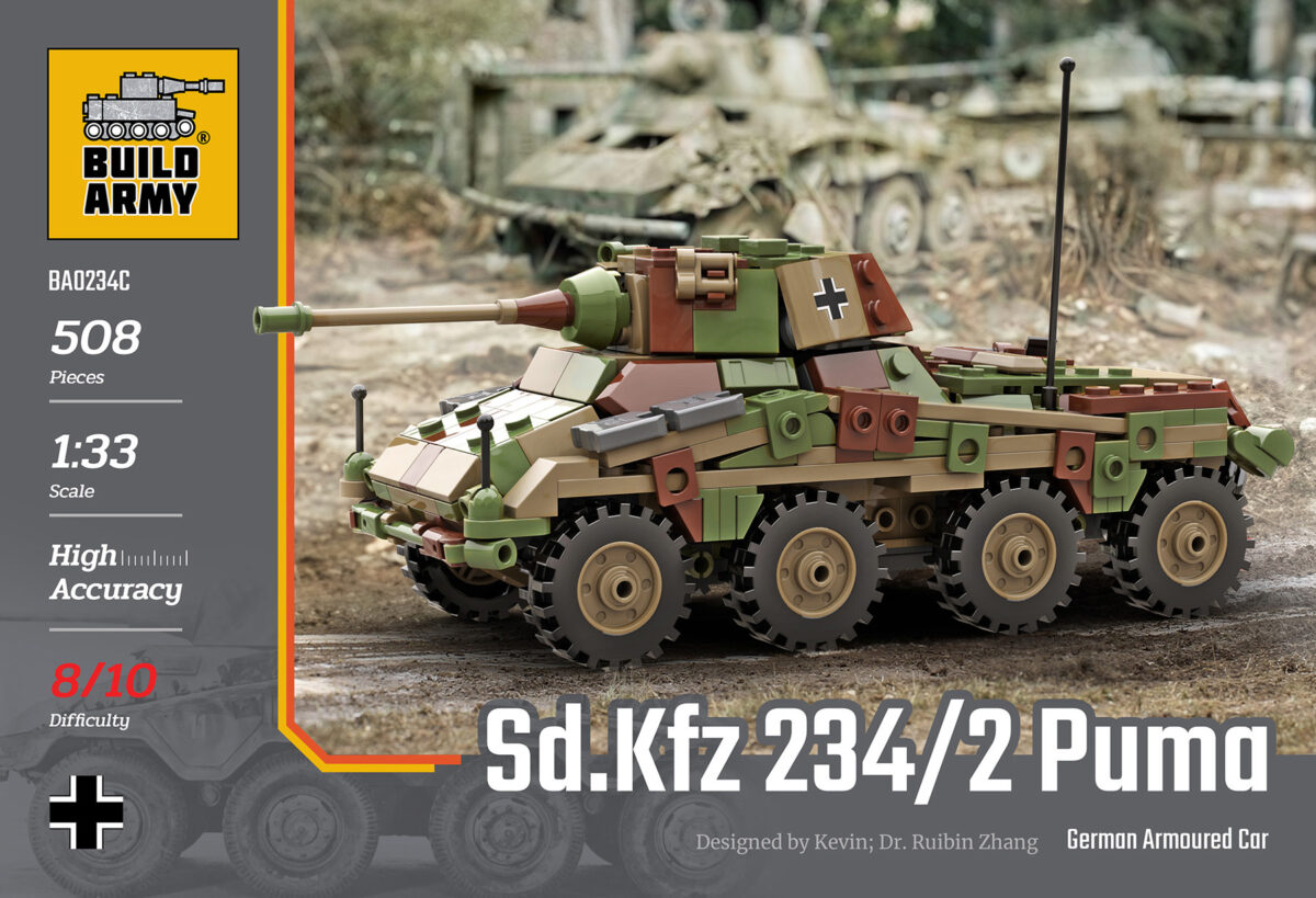 Camo Puma WW2 German Armoured wheeled vehicle Sd.Kfz. 234/2 - Image 3