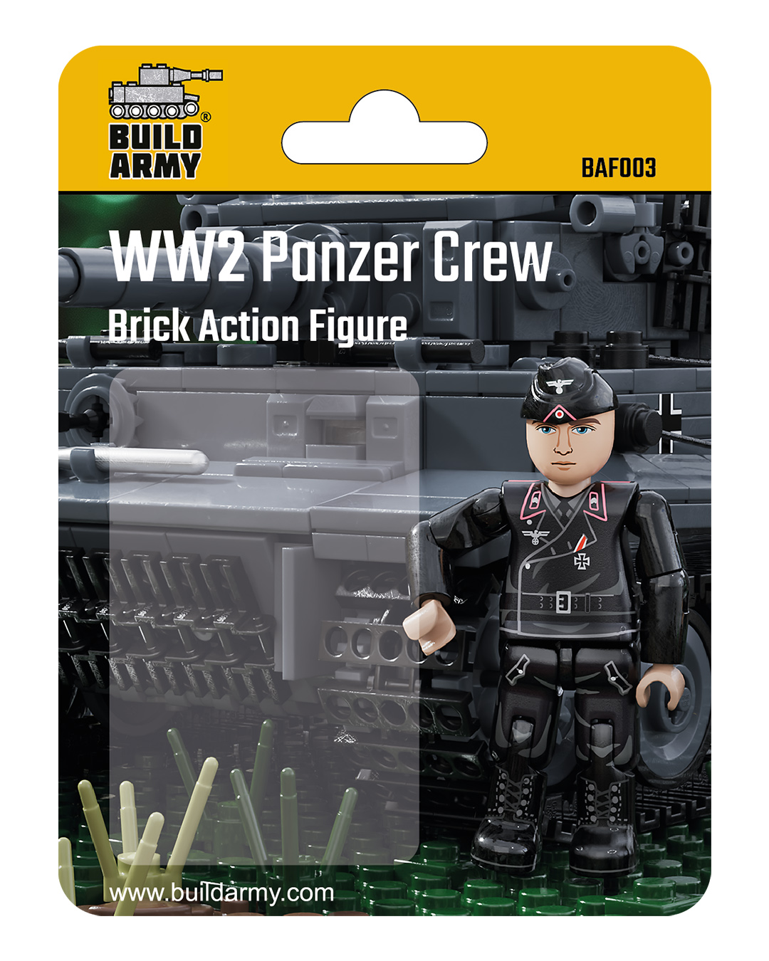 Brick Action Figure: WW2 German Panzer Crew Midfigure
